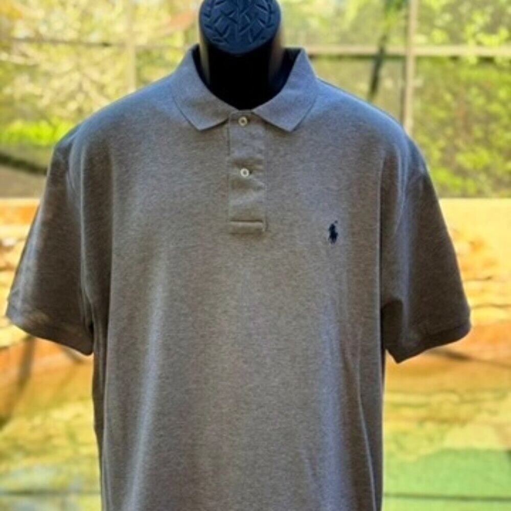 Polo‎ Ralph Lauren Men’s Grey Polo Shirt | Size Large | 100% Cotton Classic Fit